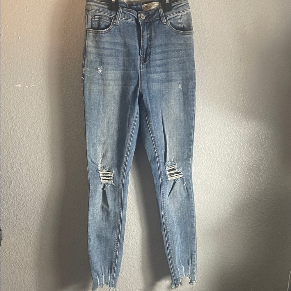 Black Label Light Blue Distressed Skinny Jeans